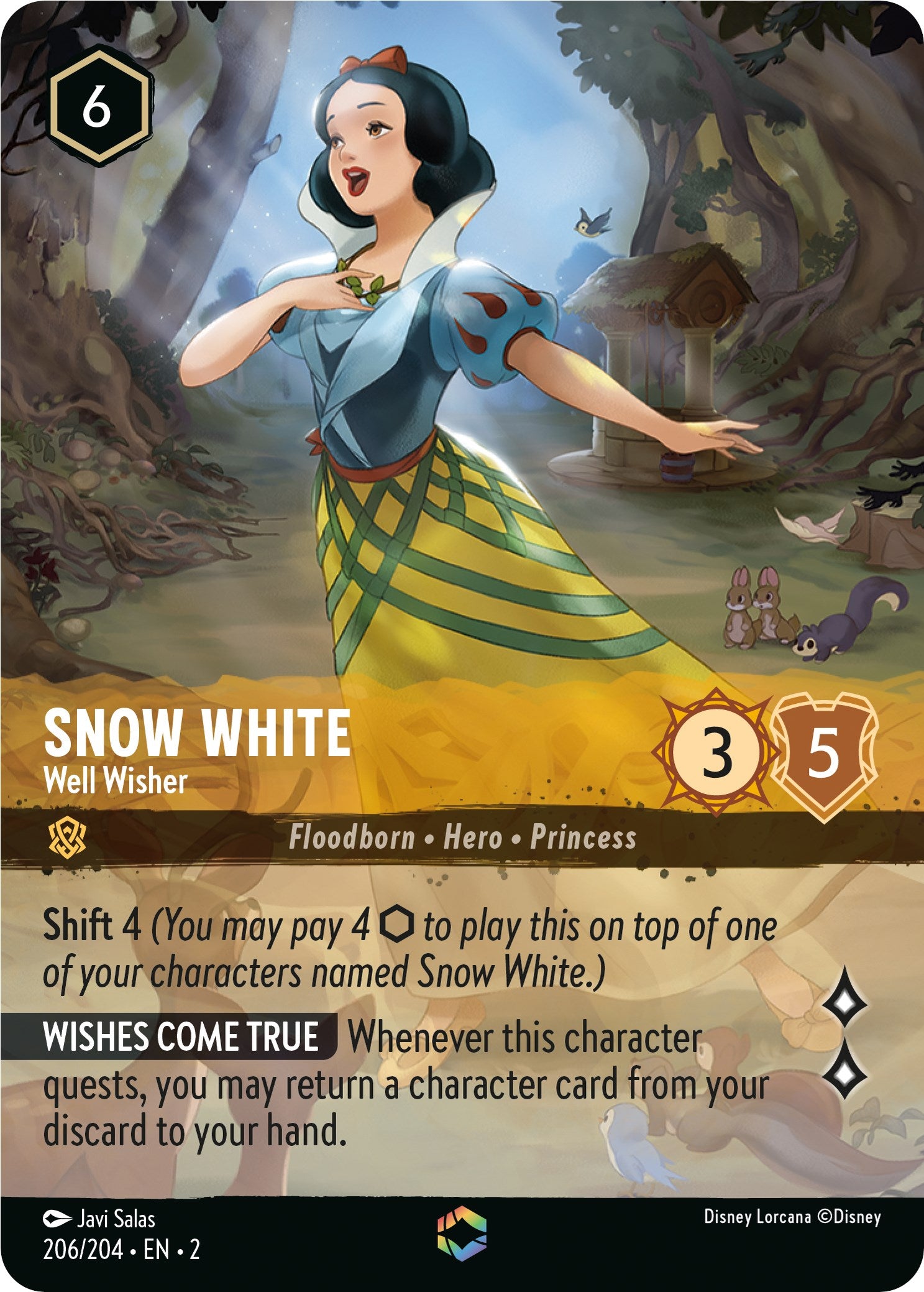 Snow White - Well Wisher (Enchanted) (206/204) [Rise of the Floodborn] | Cards and Coasters CA