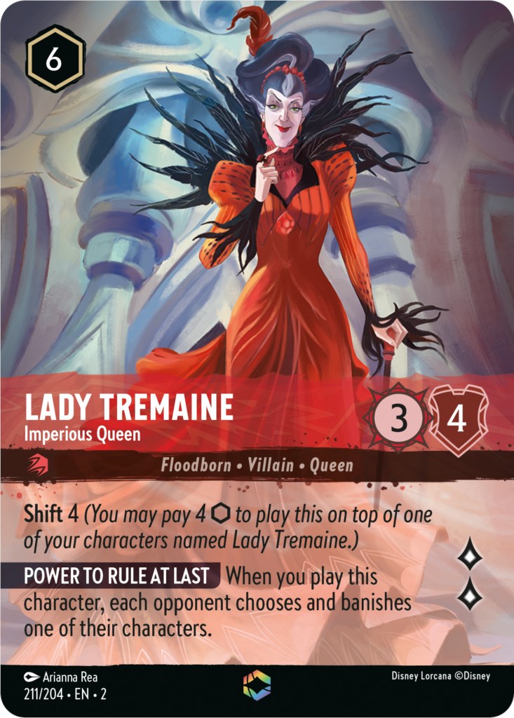 Lady Tremaine - Imperious Queen (Enchanted) (211/204) [Rise of the Floodborn] | Cards and Coasters CA