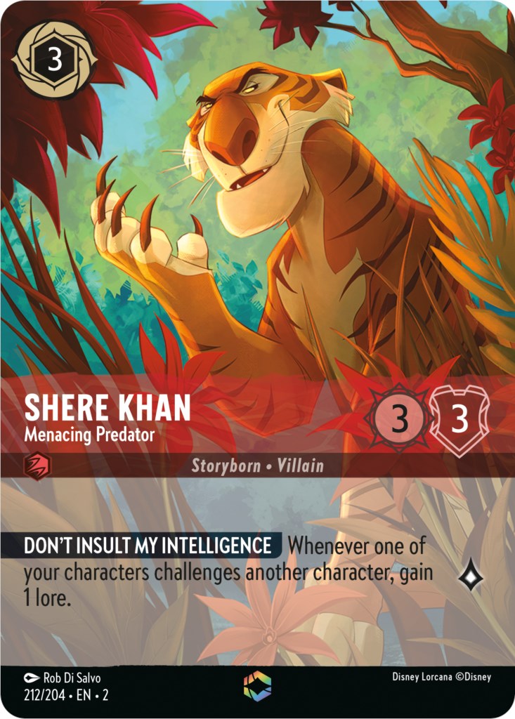 Shere Khan - Menacing Predator (Enchanted) (212/204) [Rise of the Floodborn] | Cards and Coasters CA