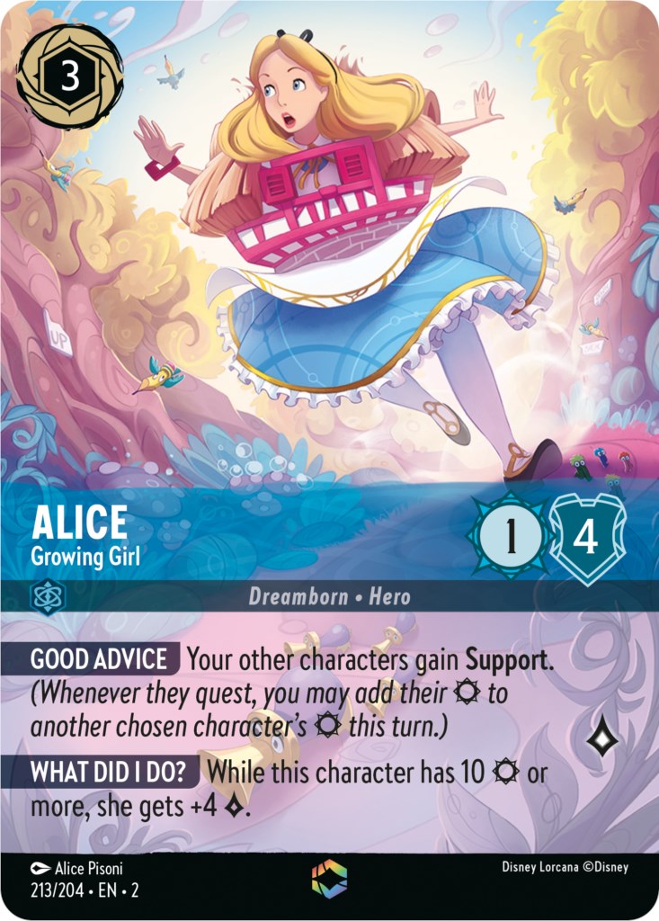 Alice - Growing Girl (Enchanted) (213/204) [Rise of the Floodborn] | Cards and Coasters CA