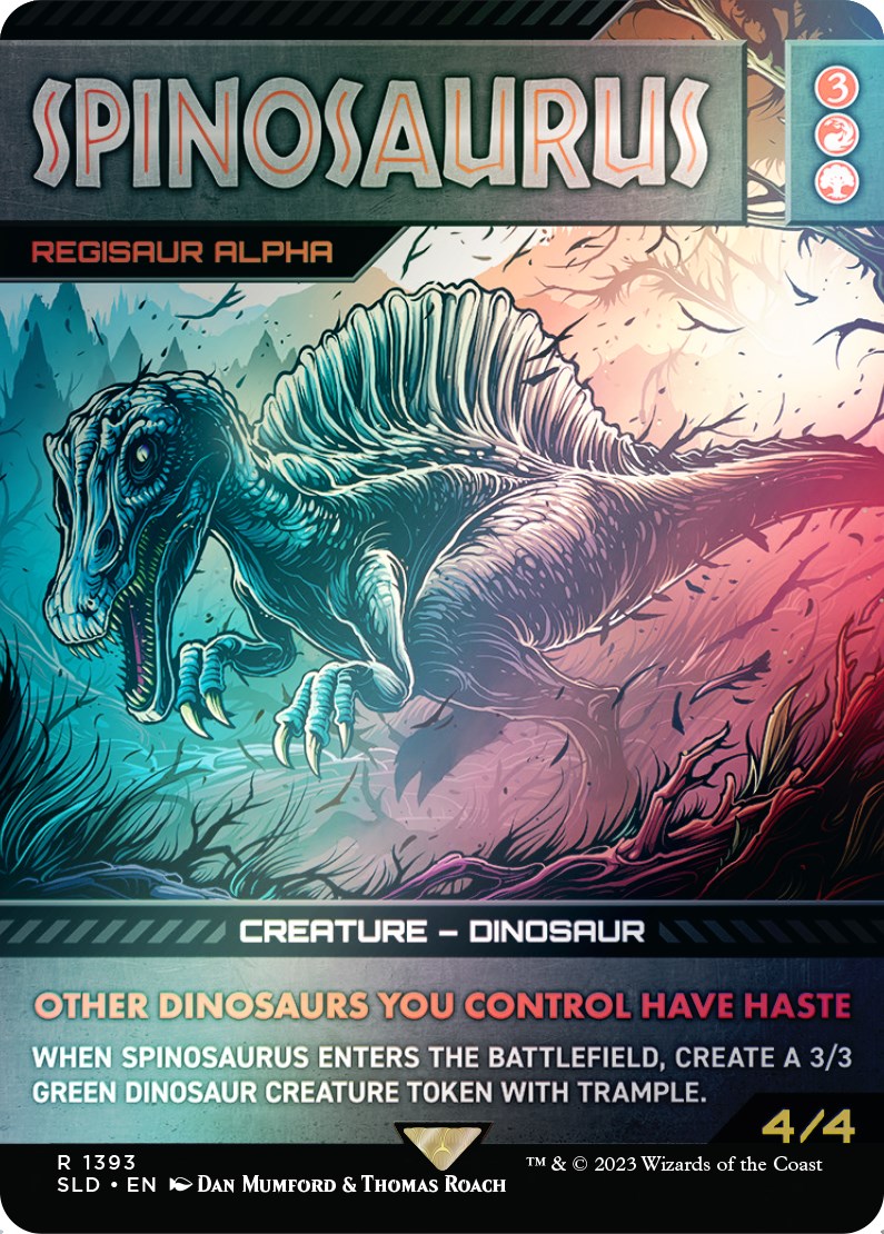 Spinosaurus - Regisaur Alpha (Rainbow Foil) [Secret Lair Drop Series] | Cards and Coasters CA