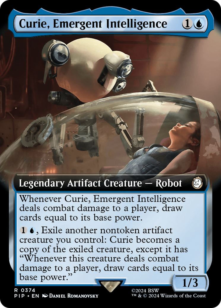 Curie, Emergent Intelligence (Extended Art) [Fallout] | Cards and Coasters CA