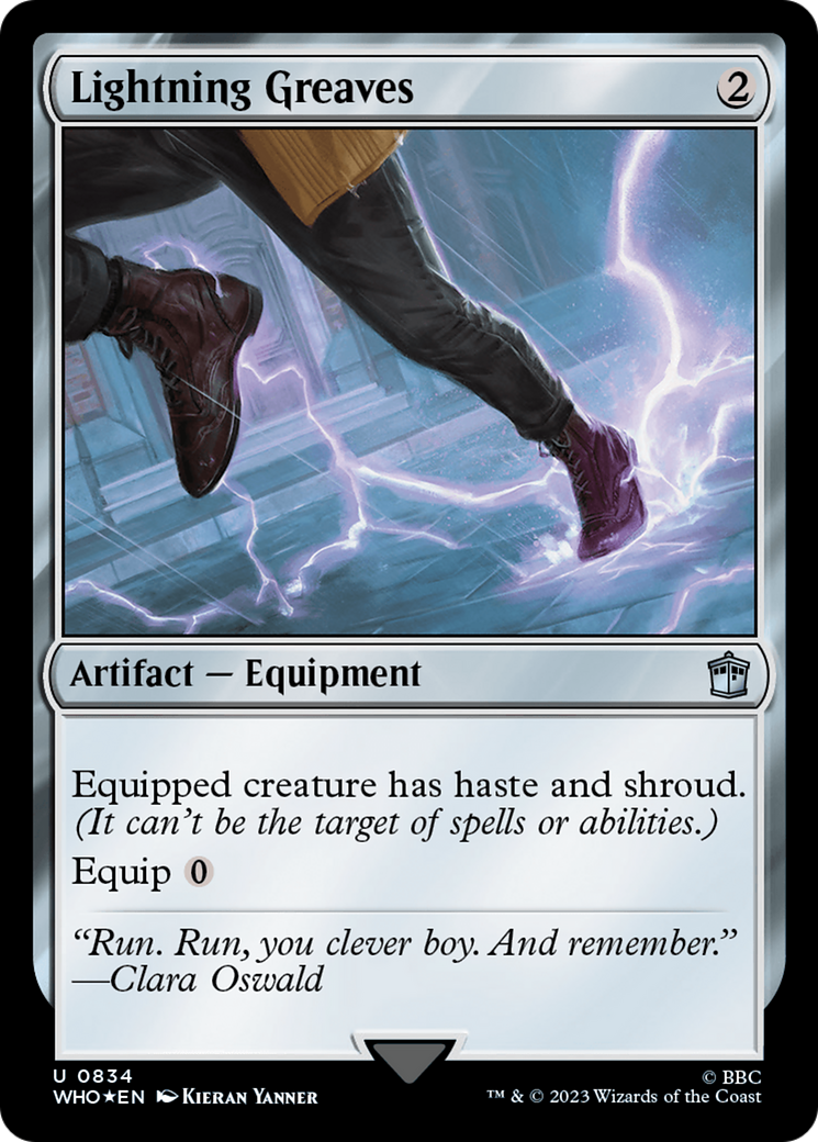 Lightning Greaves (Surge Foil) [Doctor Who] | Cards and Coasters CA