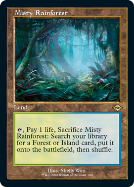 Misty Rainforest (Retro Foil Etched) [Modern Horizons 2] | Cards and Coasters CA