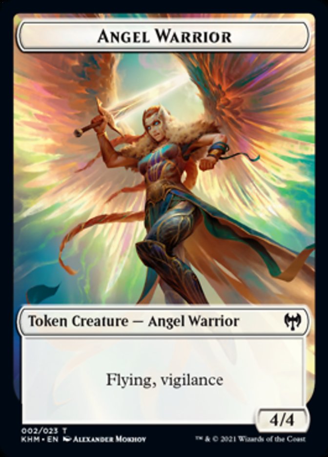 Angel Warrior Token [Kaldheim Tokens] | Cards and Coasters CA