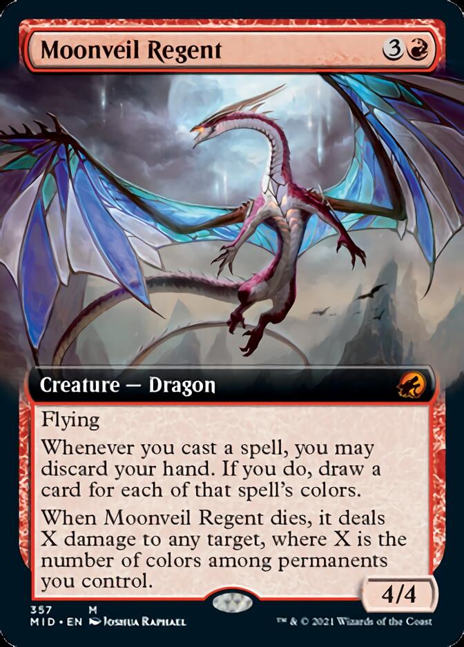 Moonveil Regent (Extended Art) [Innistrad: Midnight Hunt] | Cards and Coasters CA
