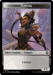 Vampire (0014) // Vampire Demon Double-Sided Token [The Lost Caverns of Ixalan Commander Tokens] | Cards and Coasters CA