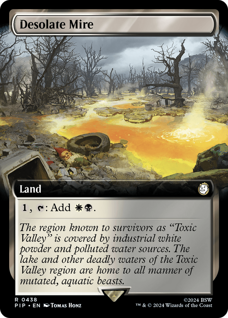 Desolate Mire (Extended Art) [Fallout] | Cards and Coasters CA