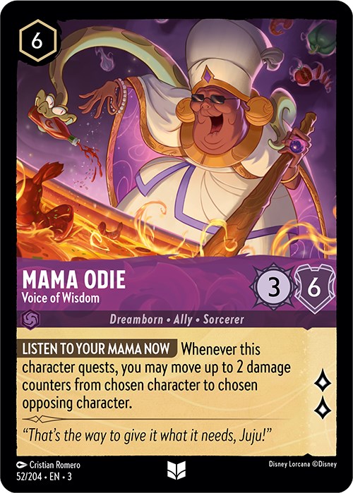 Mama Odie - Voice of Wisdom (52/204) [Into the Inklands] | Cards and Coasters CA