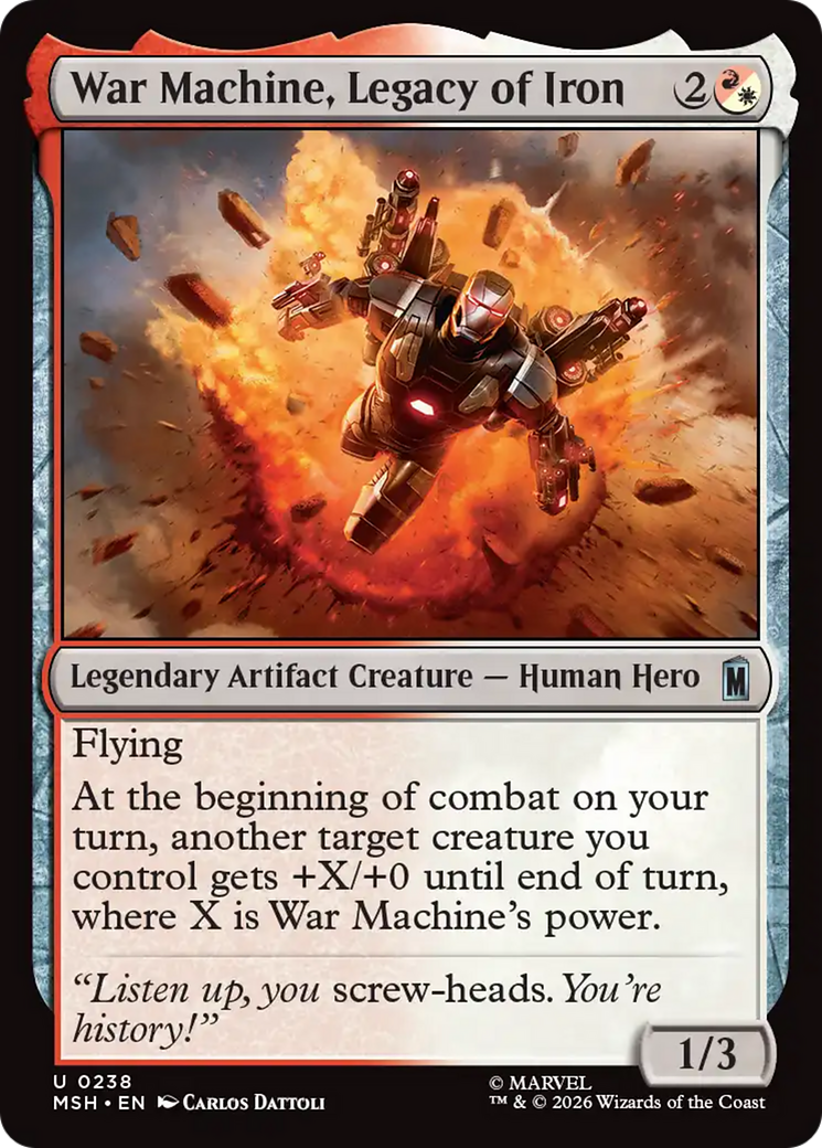 War Machine, James Rhodes [Marvel Super Heroes] | Cards and Coasters CA