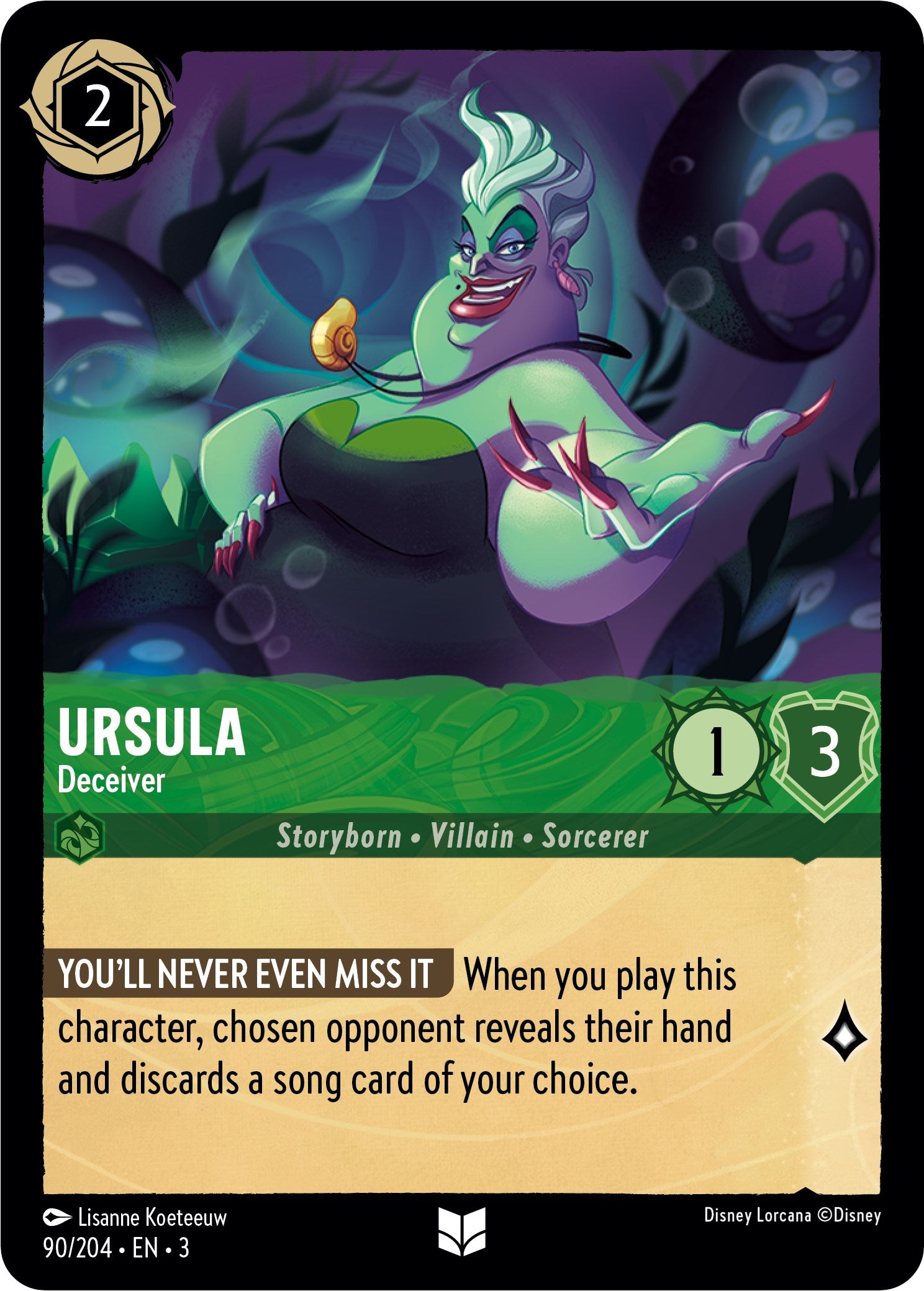 Ursula - Deceiver (90/204) [Into the Inklands] | Cards and Coasters CA