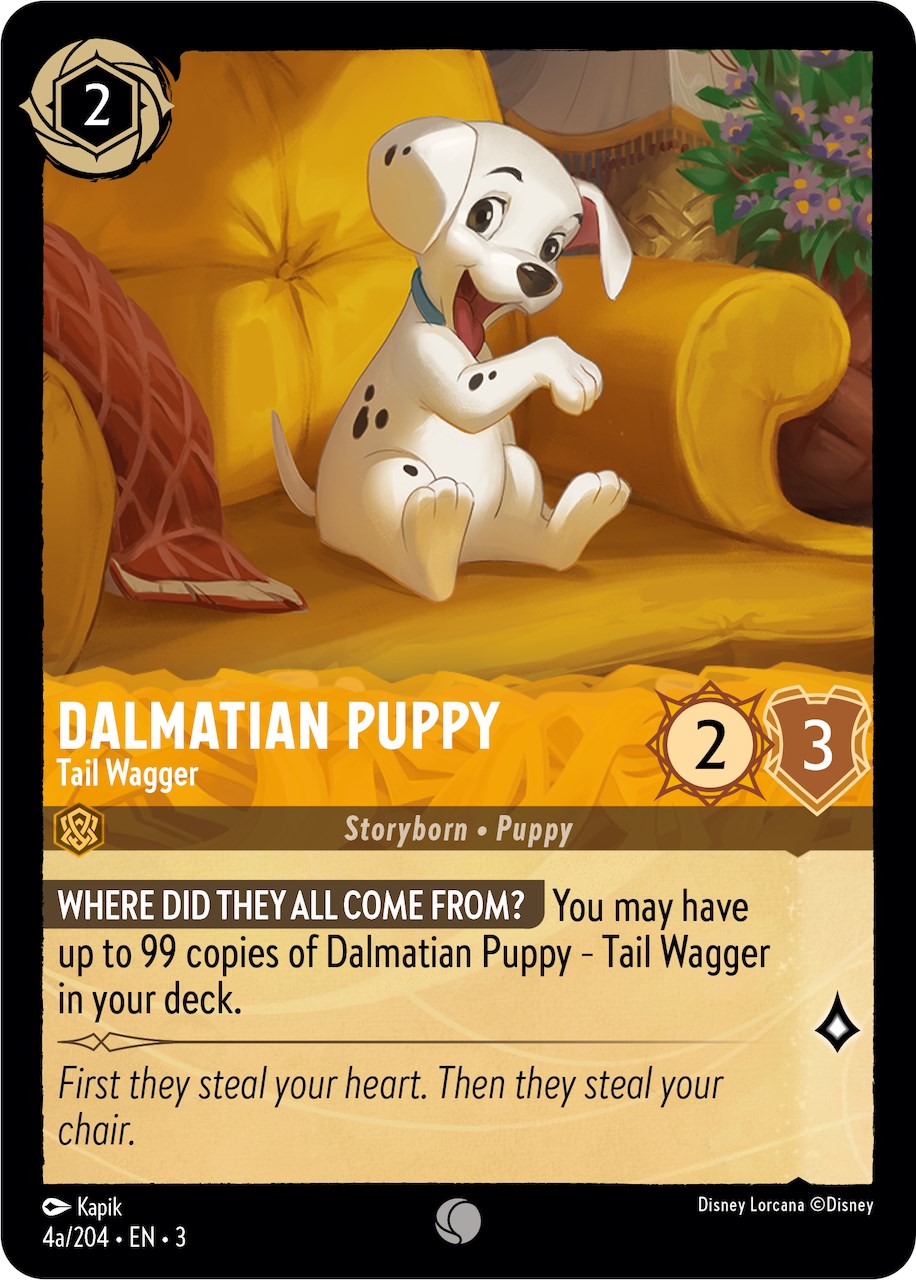 Dalmatian Puppy - Tail Wagger (4a) (4a/204) [Into the Inklands] | Cards and Coasters CA