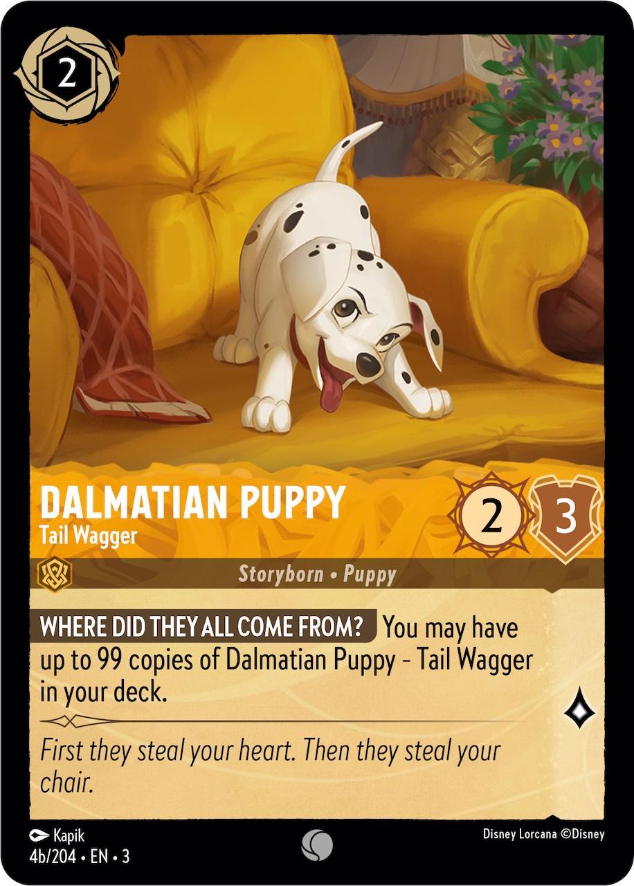 Dalmatian Puppy - Tail Wagger (4b) (4b/204) [Into the Inklands] | Cards and Coasters CA