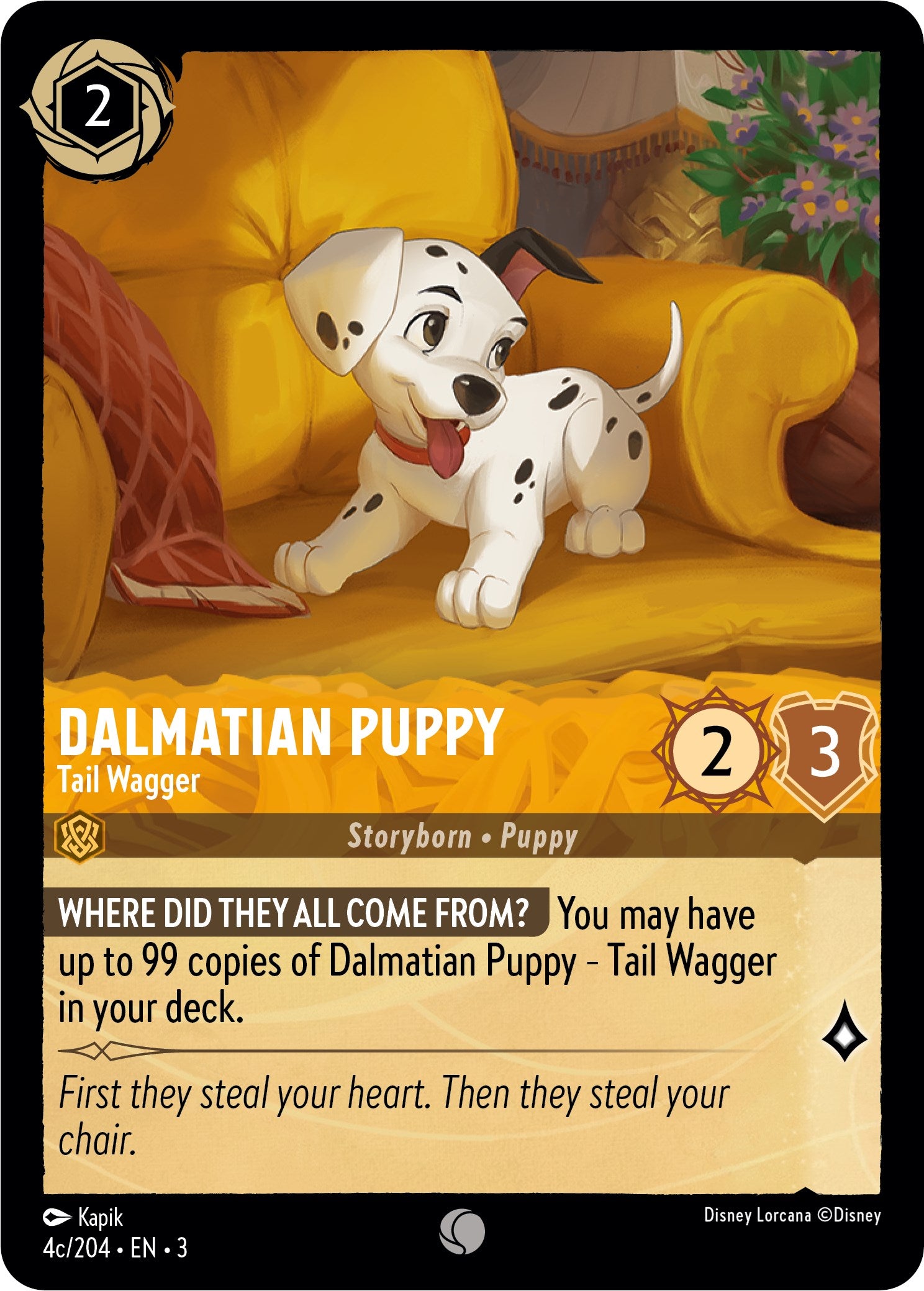 Dalmatian Puppy - Tail Wagger (4c) (4c/204) [Into the Inklands] | Cards and Coasters CA