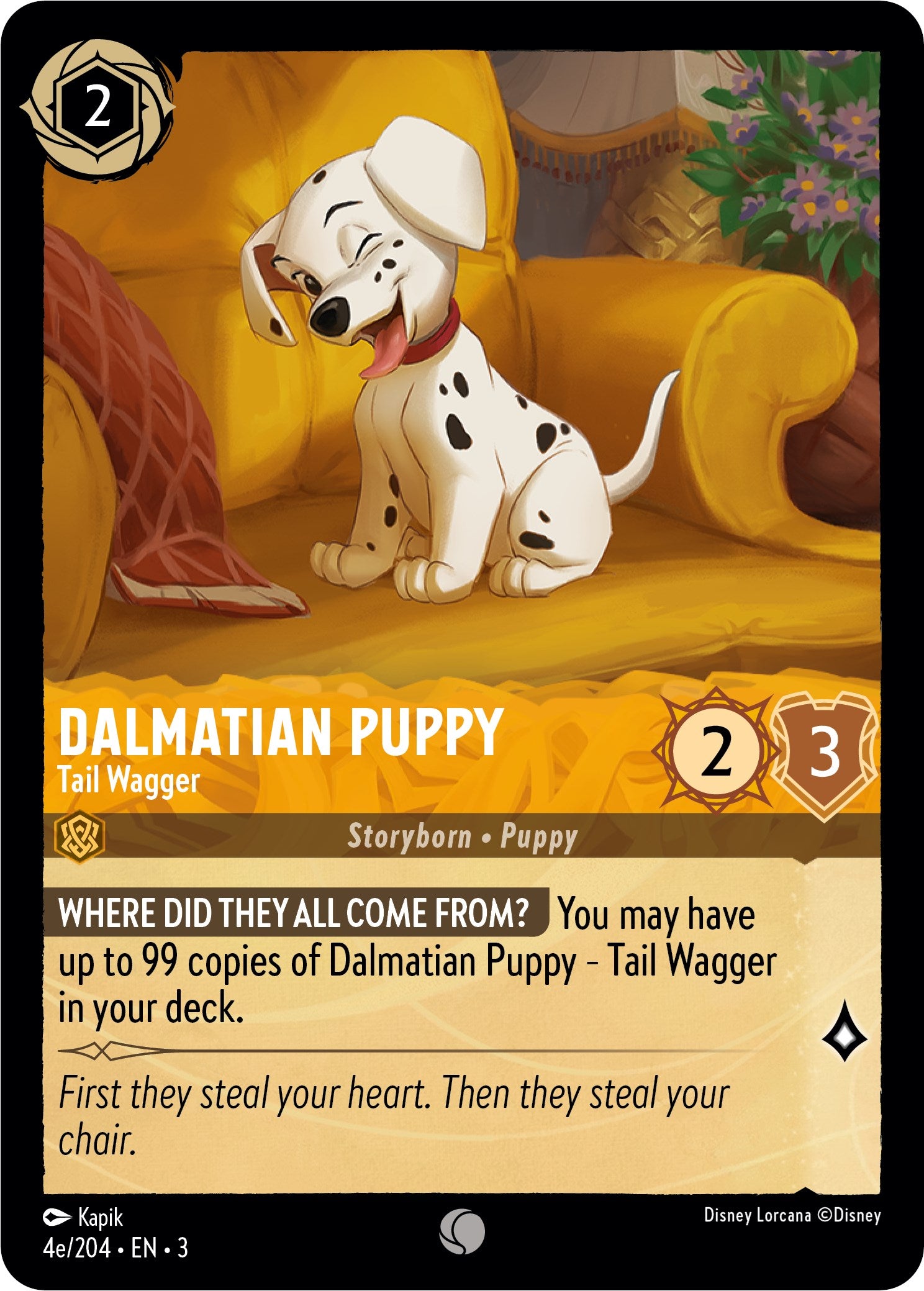 Dalmatian Puppy - Tail Wagger (4e) (4e/204) [Into the Inklands] | Cards and Coasters CA