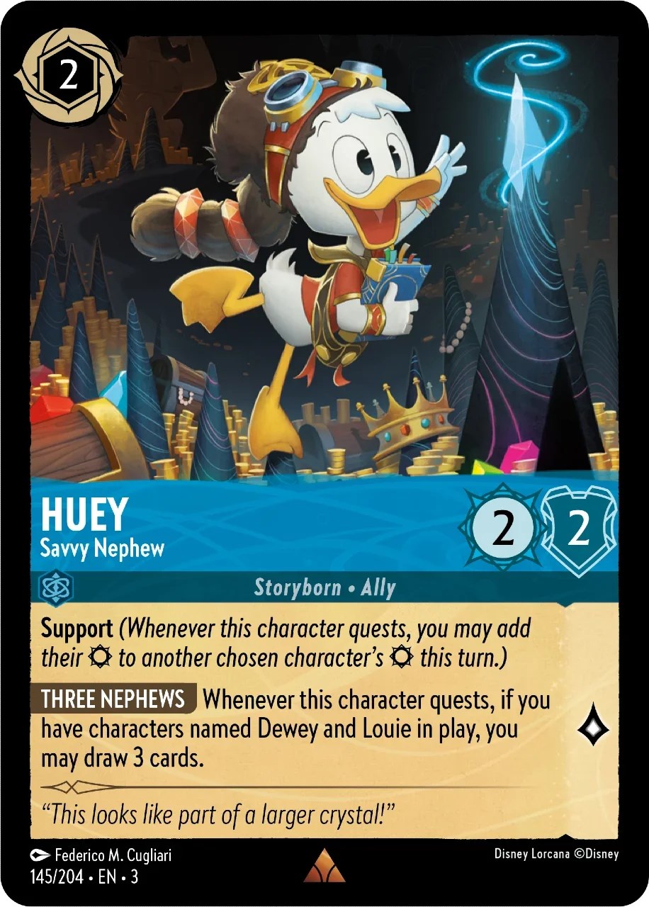 Huey - Savvy Nephew (145/204) [Into the Inklands] | Cards and Coasters CA