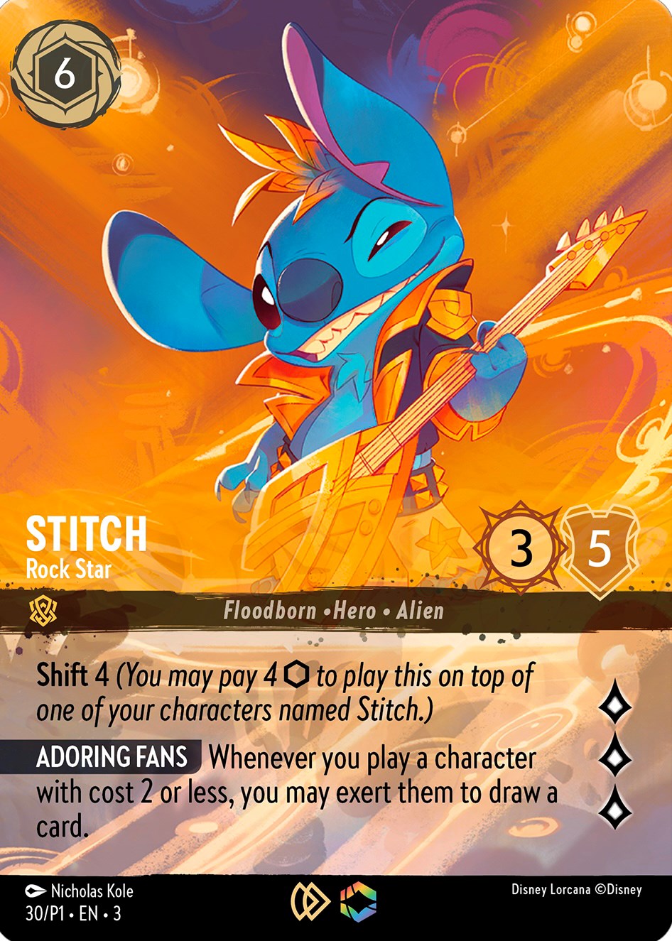 Stitch - Rock Star (Store Championship) (30) [Promo Cards] | Cards and Coasters CA