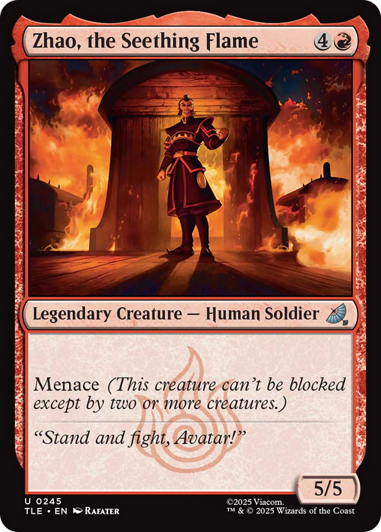 Zhao, the Seething Flame [Avatar: The Last Airbender: Eternal-Legal] | Cards and Coasters CA