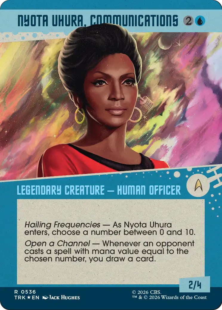 Nyota Uhura, Communications (Showcase) (Surge Foil) [Star Trek] | Cards and Coasters CA