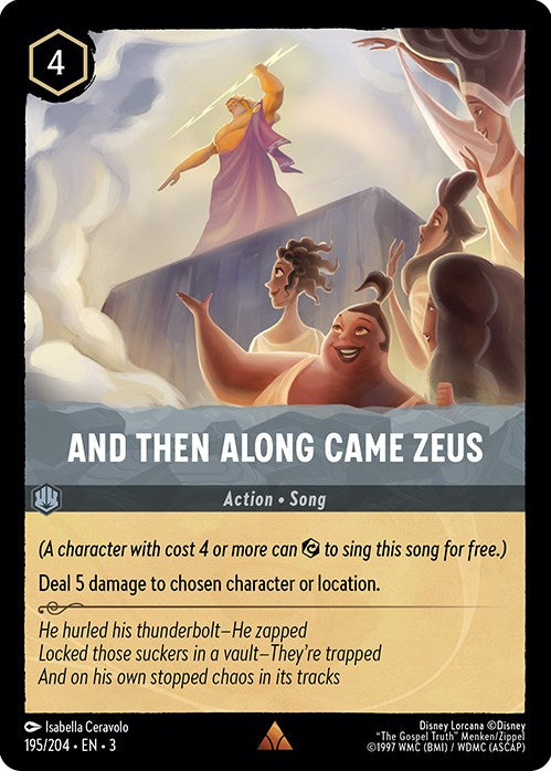 And Then Along Came Zeus (195/204) [Into the Inklands] | Cards and Coasters CA