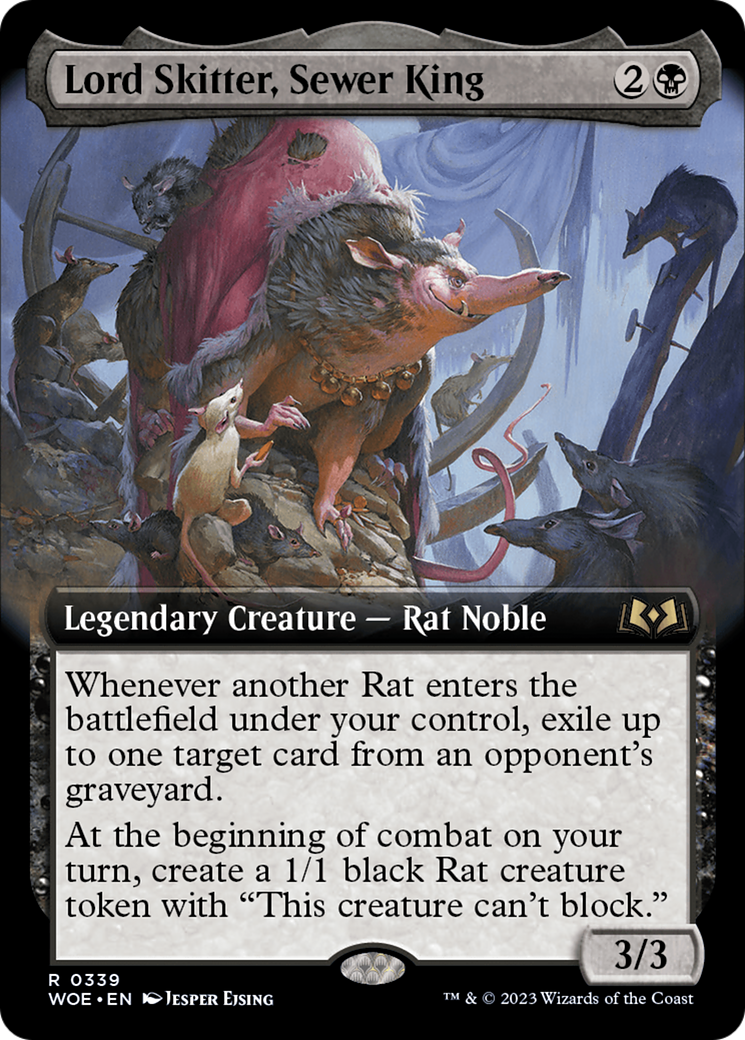 Lord Skitter, Sewer King (Extended Art) [Wilds of Eldraine] | Cards and Coasters CA