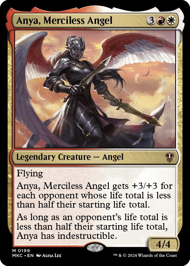 Anya, Merciless Angel [Murders at Karlov Manor Commander] | Cards and Coasters CA