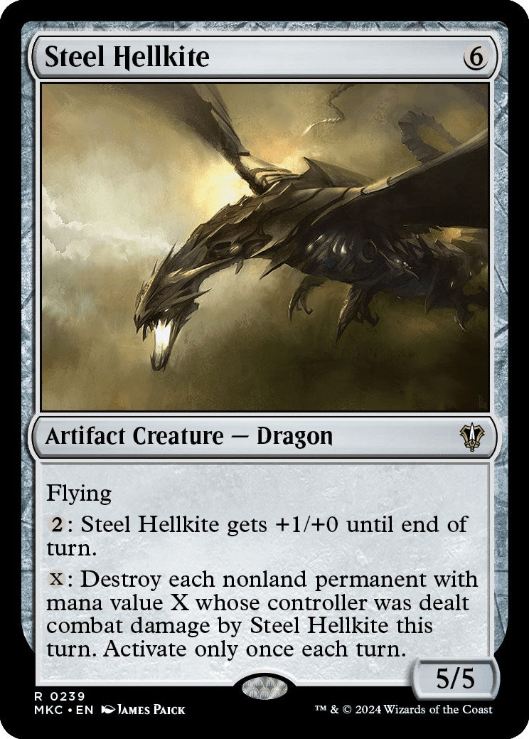 Steel Hellkite [Murders at Karlov Manor Commander] | Cards and Coasters CA