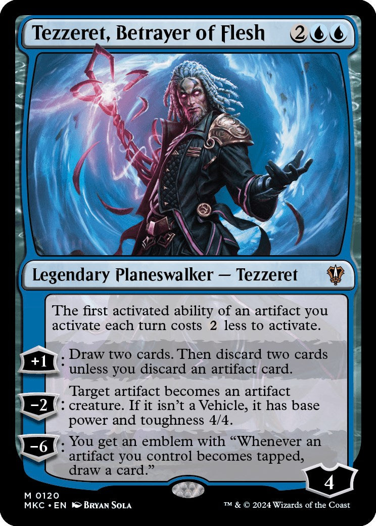 Tezzeret, Betrayer of Flesh [Murders at Karlov Manor Commander] | Cards and Coasters CA