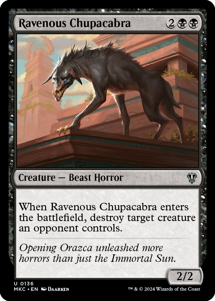 Ravenous Chupacabra [Murders at Karlov Manor Commander] | Cards and Coasters CA