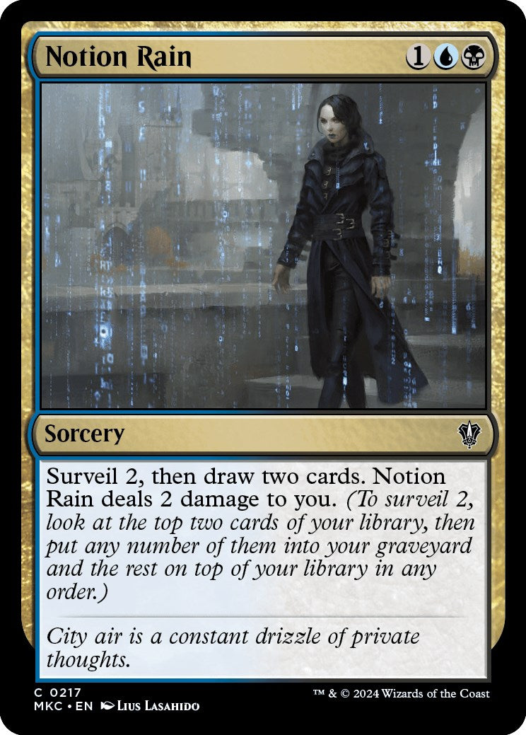 Notion Rain [Murders at Karlov Manor Commander] | Cards and Coasters CA