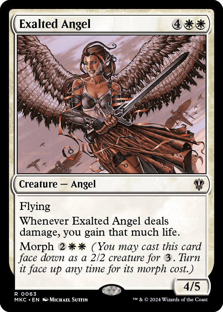 Exalted Angel [Murders at Karlov Manor Commander] | Cards and Coasters CA