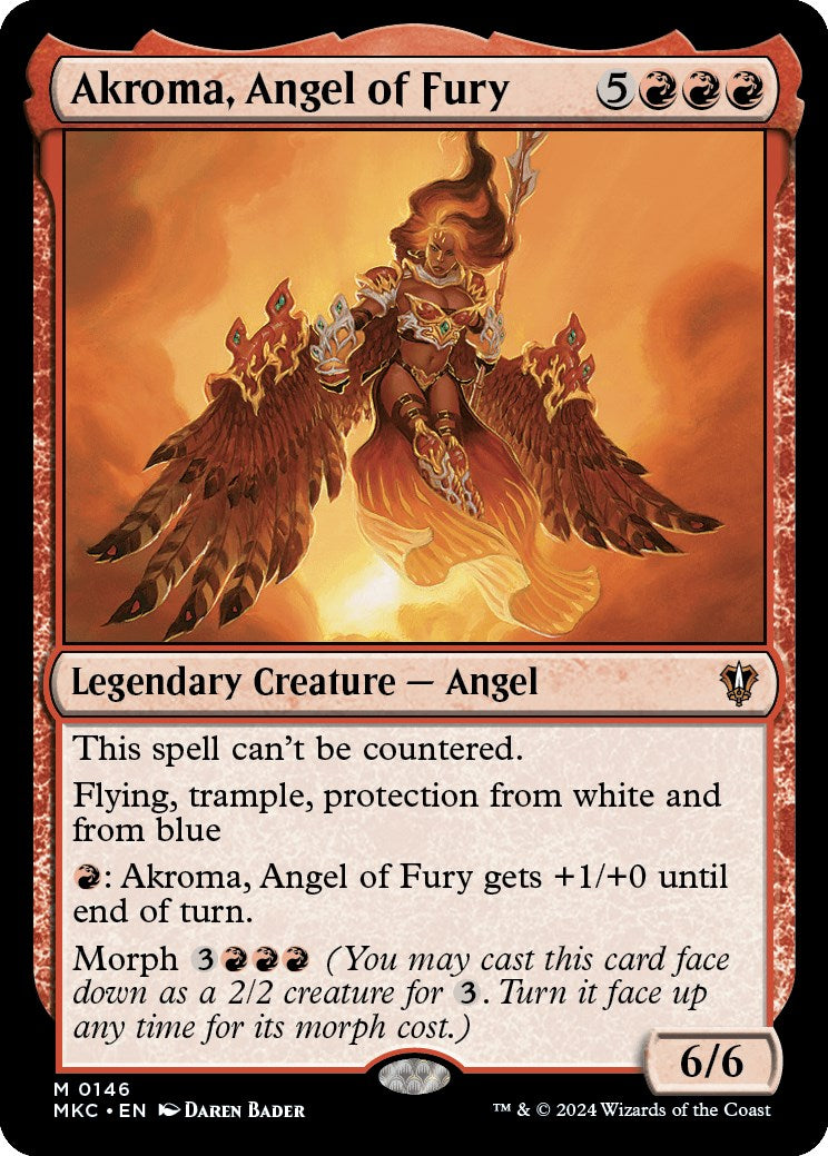 Akroma, Angel of Fury [Murders at Karlov Manor Commander] | Cards and Coasters CA