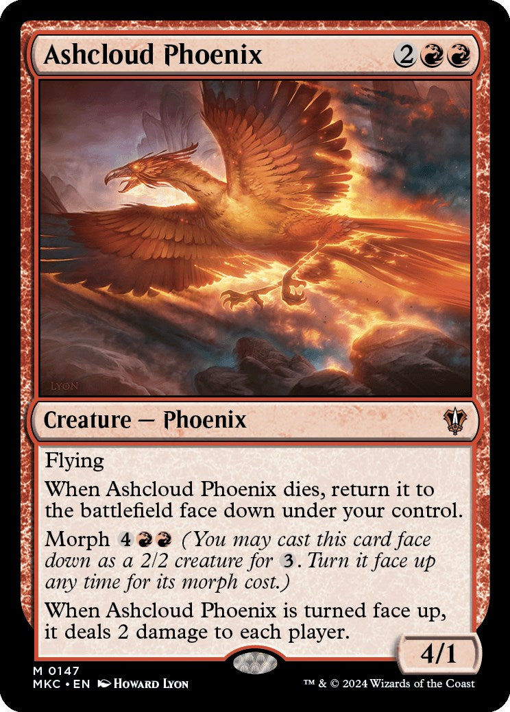 Ashcloud Phoenix [Murders at Karlov Manor Commander] | Cards and Coasters CA