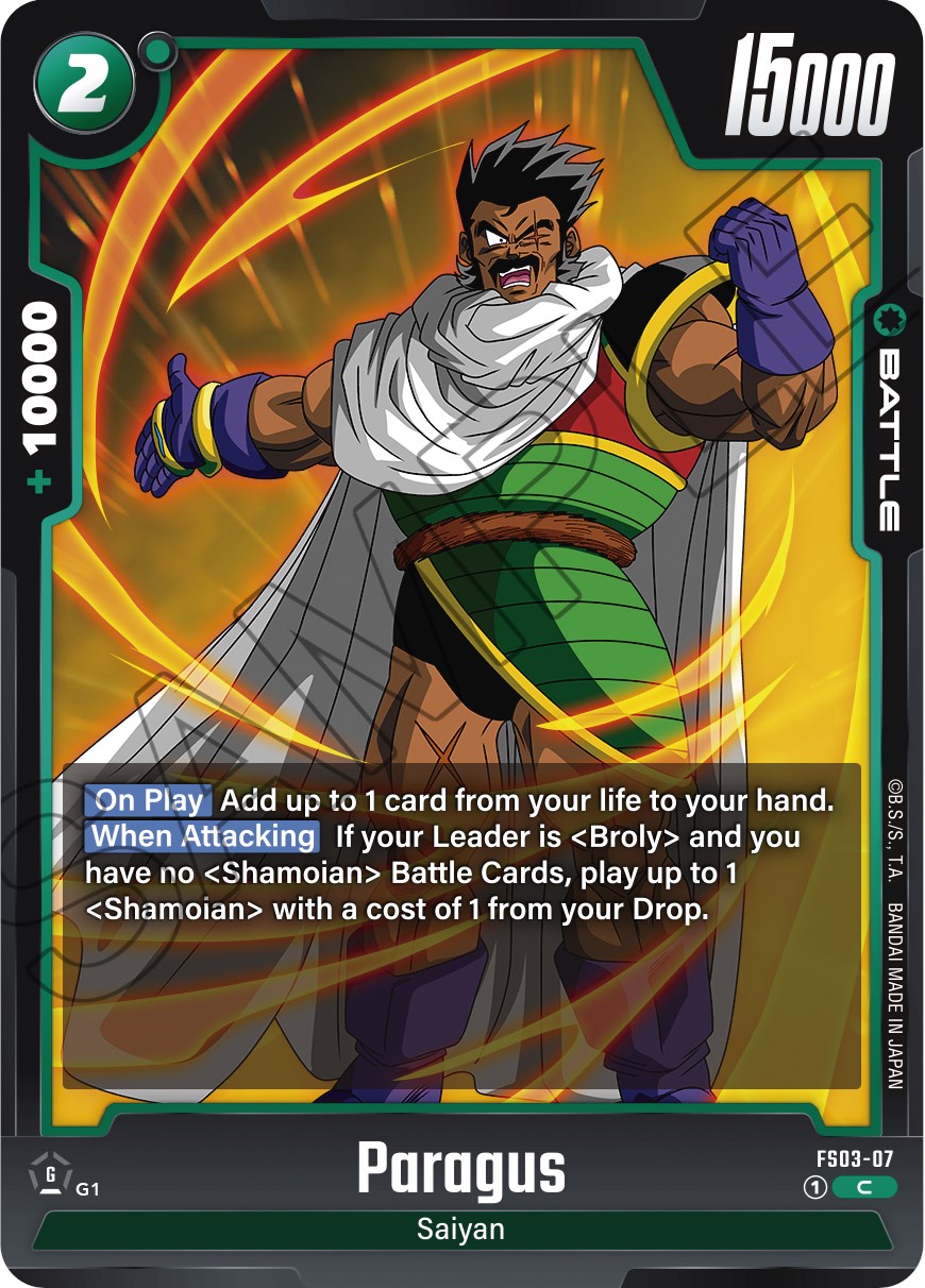 Paragus (FS03-07) [Starter Deck: Broly] | Cards and Coasters CA