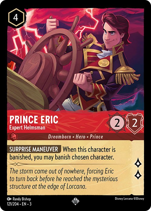 Prince Eric - Expert Helmsman (121/204) [Into the Inklands] | Cards and Coasters CA