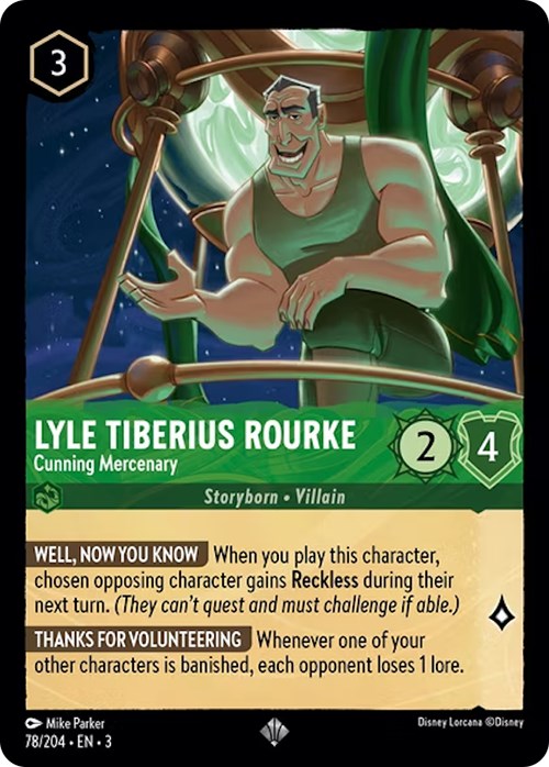 Lyle Tiberius Rourke - Cunning Mercenary (78/204) [Into the Inklands] | Cards and Coasters CA