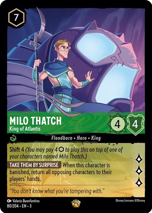 Milo Thatch - King of Atlantis (80/204) [Into the Inklands] | Cards and Coasters CA