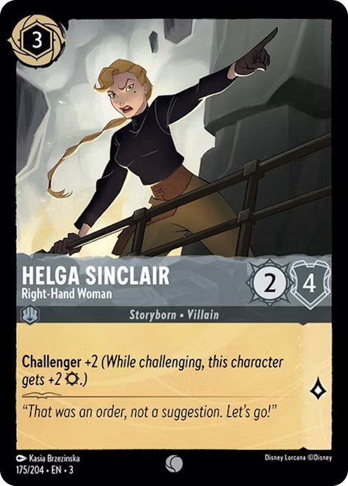 Helga Sinclair - Right-Hand Woman (175/204) [Into the Inklands] | Cards and Coasters CA