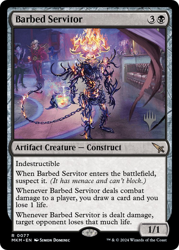 Barbed Servitor (Promo Pack) [Murders at Karlov Manor Promos] | Cards and Coasters CA