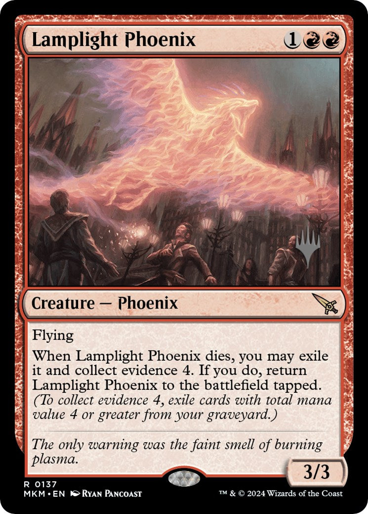 Lamplight Phoenix (Promo Pack) [Murders at Karlov Manor Promos] | Cards and Coasters CA