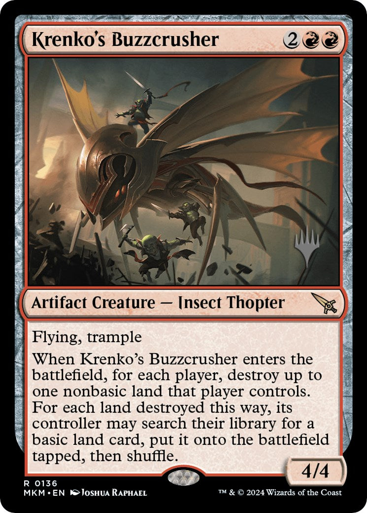 Krenko's Buzzcrusher (Promo Pack) [Murders at Karlov Manor Promos] | Cards and Coasters CA