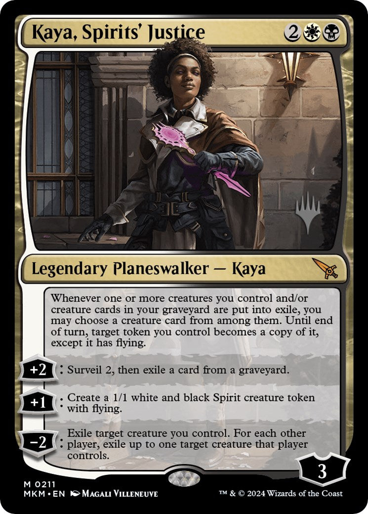 Kaya, Spirits' Justice (Promo Pack) [Murders at Karlov Manor Promos] | Cards and Coasters CA