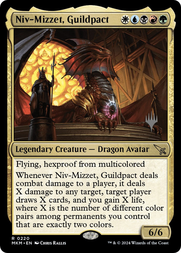 Niv-Mizzet, Guildpact (Promo Pack) [Murders at Karlov Manor Promos] | Cards and Coasters CA