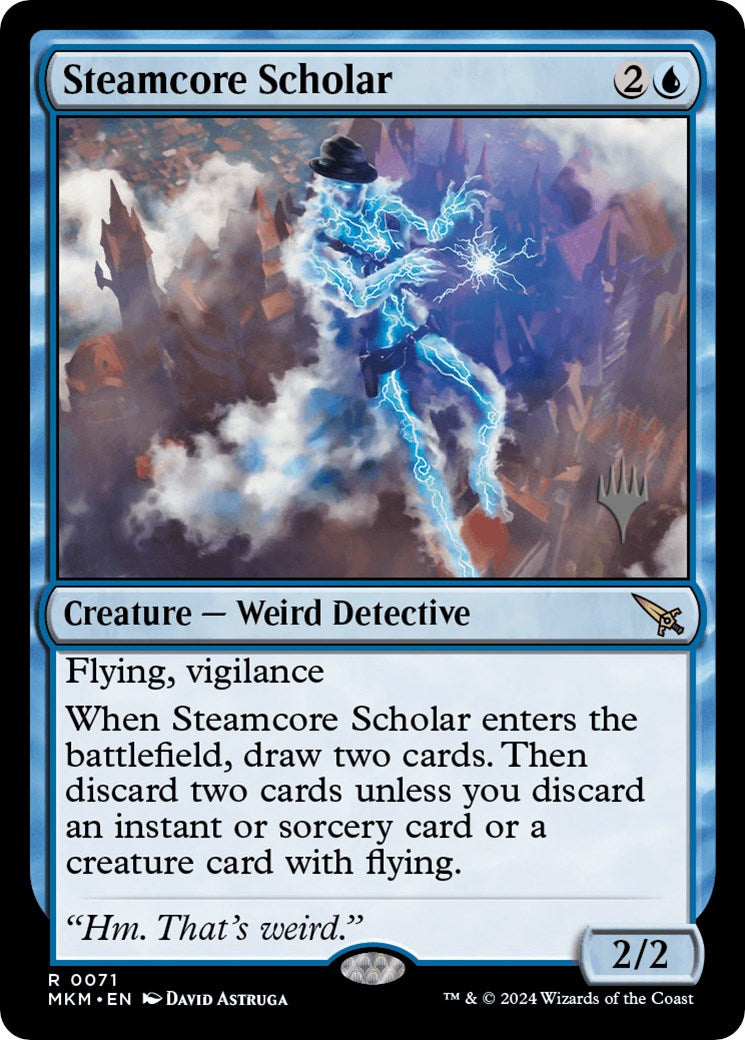 Steamcore Scholar (Promo Pack) [Murders at Karlov Manor Promos] | Cards and Coasters CA