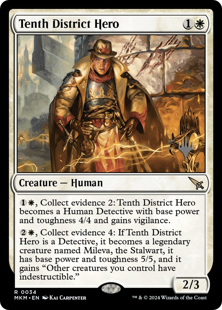 Tenth District Hero (Promo Pack) [Murders at Karlov Manor Promos] | Cards and Coasters CA