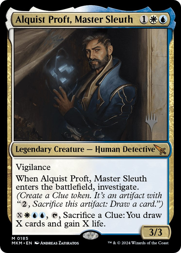 Alquist Proft, Master Sleuth (Promo Pack) [Murders at Karlov Manor Promos] | Cards and Coasters CA