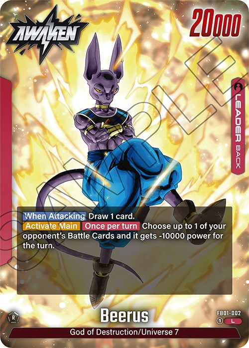 Beerus (FB01-002) [Awakened Pulse] | Cards and Coasters CA