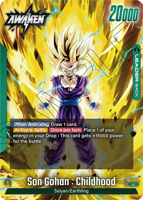 Son Gohan : Childhood (FB01-071) [Awakened Pulse] | Cards and Coasters CA