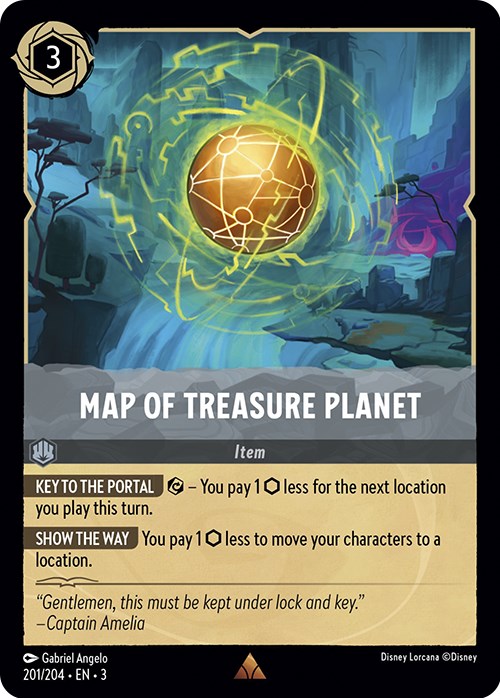 Map of Treasure Planet (201/204) [Into the Inklands] | Cards and Coasters CA