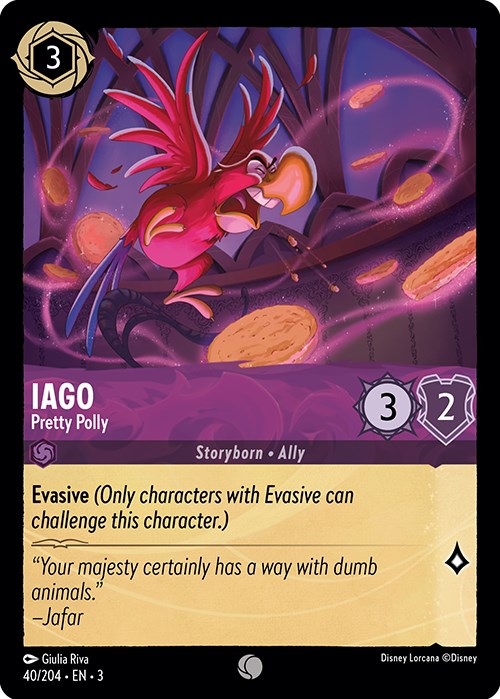 Iago - Pretty Polly (40/204) [Into the Inklands] | Cards and Coasters CA